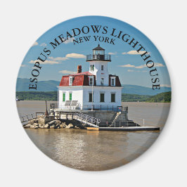 Imã Esopus Meadows Lighthouse, New York Round Magnet