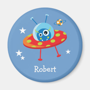 Imã Espaçamento Personalizado de Alienígena em Cute
