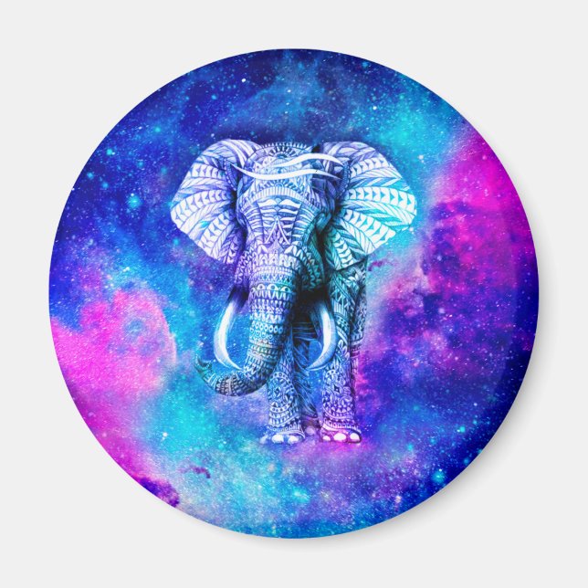 Imã Espaço da Nebulosa do Elefante hipster (Frente)