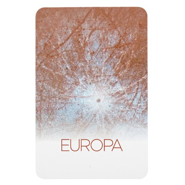 Ímã Espaço Exterior, Cosmos, Sistema Solar, Lua Europa (Vertical)