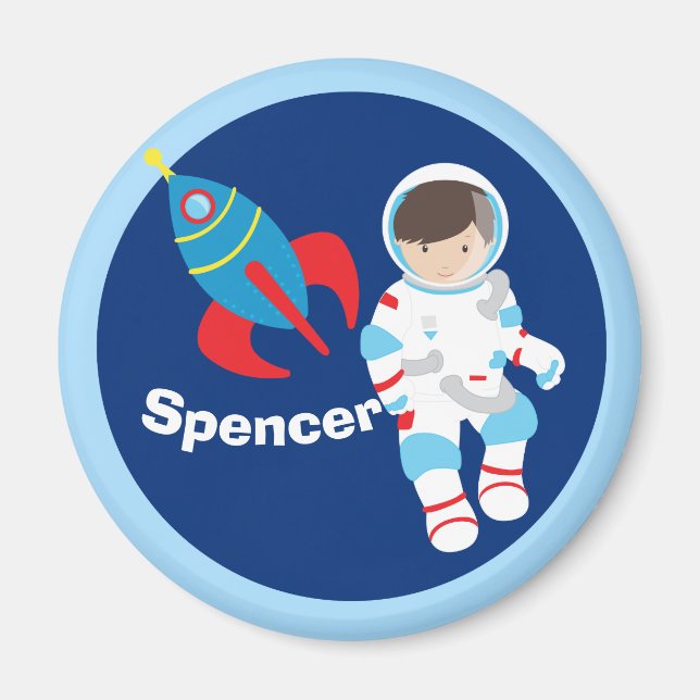 Imã Espaço Exterior do Navio do Astronauta legal (Frente)