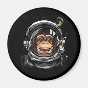Imã Espaço Exterior Macaco Astronauta Zoológico Selvag
