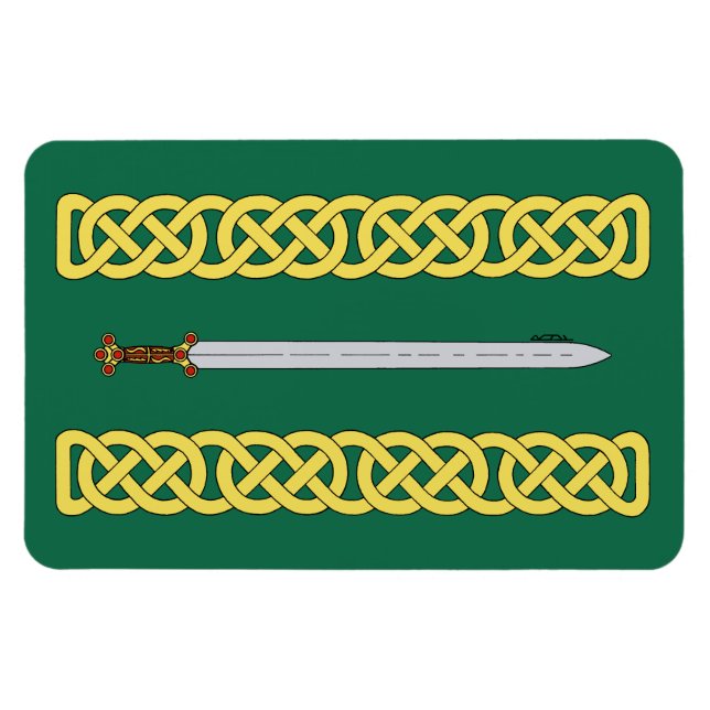 Ímã Espada Celta Antiga e Knotwork (Horizontal)