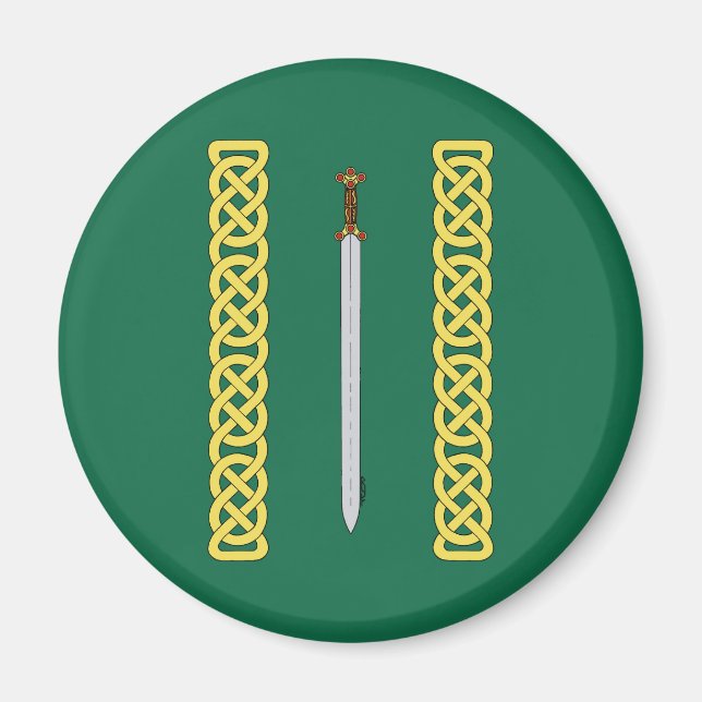 Imã Espada Celta Antiga e Knotwork (Frente)