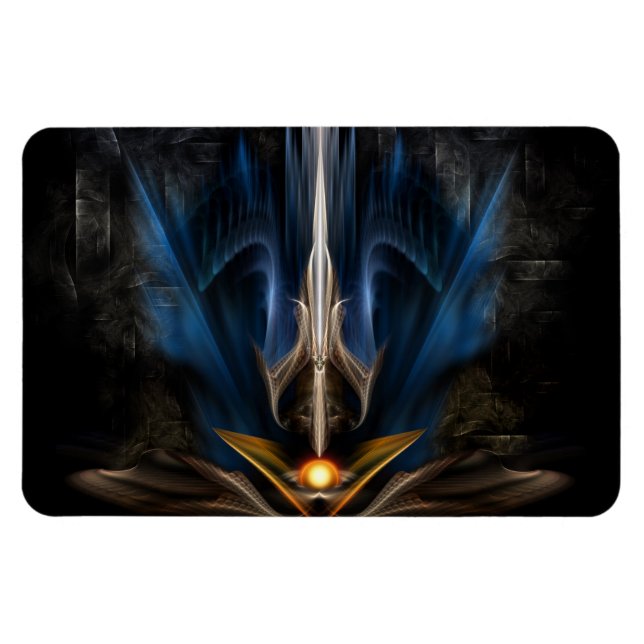 Ímã Espada De Magneta Flexível De Arte Fractal Leve (Horizontal)