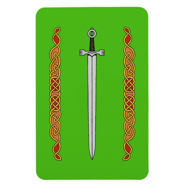 Ímã Espada Irlandesa e Knotwork (Vertical)