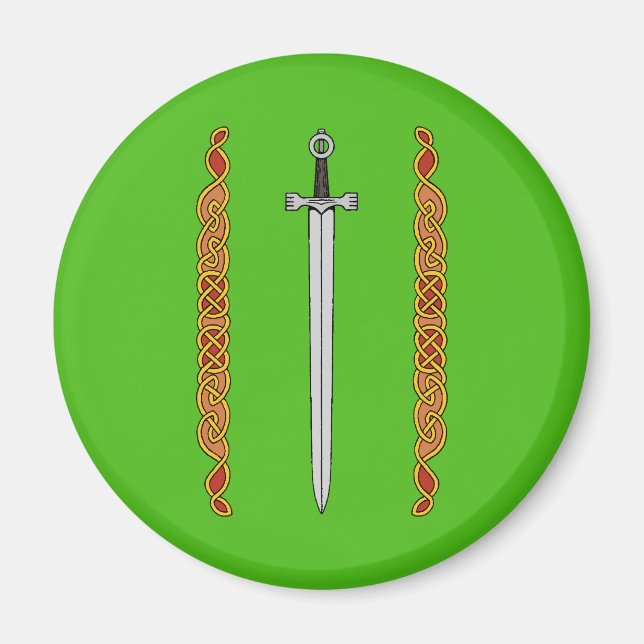 Imã Espada Irlandesa e Knotwork (Frente)