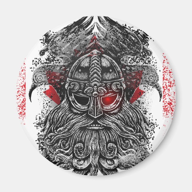 Imã espadas de corvos de Odin Mitologia Viking bandeir (Frente)