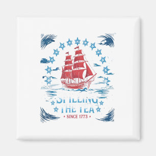 Imã Espalhar O Chá Desde 1773 Vermelho Branco Azul Fun