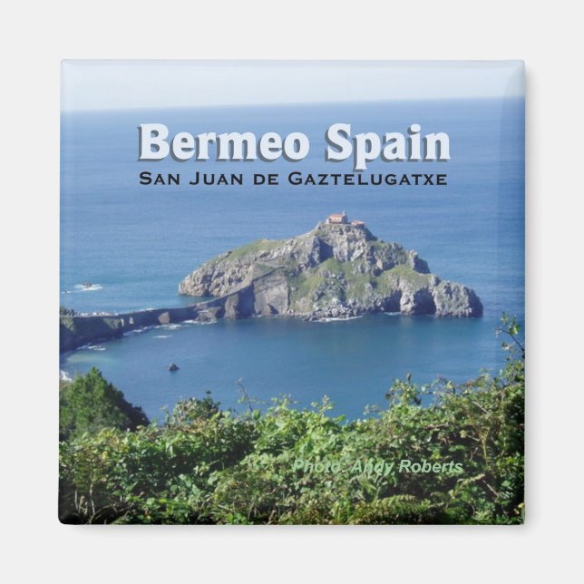 Imã Espanha Bermeo Gaztelugatxe Viagem Souvenir Magnet (Frente)
