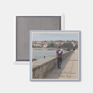 Imã Espanha Bilbao   Turístico Caminhando Pelo Porto d