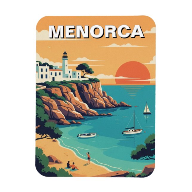 Ímã Espanha Cartão Postal de Minorca (Vertical)