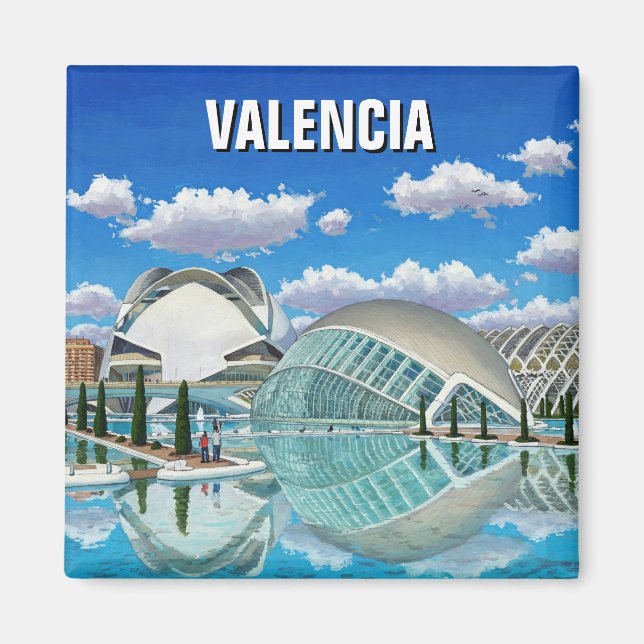 Imã Espanha de Viagem Valencia (Frente)