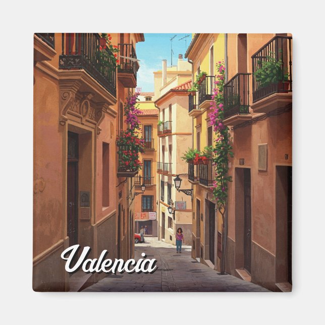 Imã Espanha de Viagem Valencia (Frente)