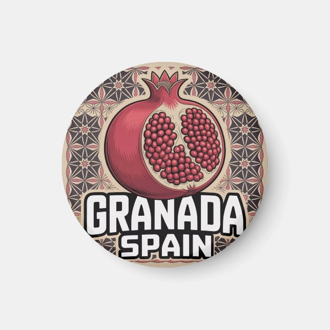 Imã Espanha Granada Pomegranate Sticker (Frente)