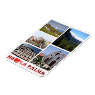 Ímã Espanha - Ilhas Canárias - La Palma - I Love - Mag
