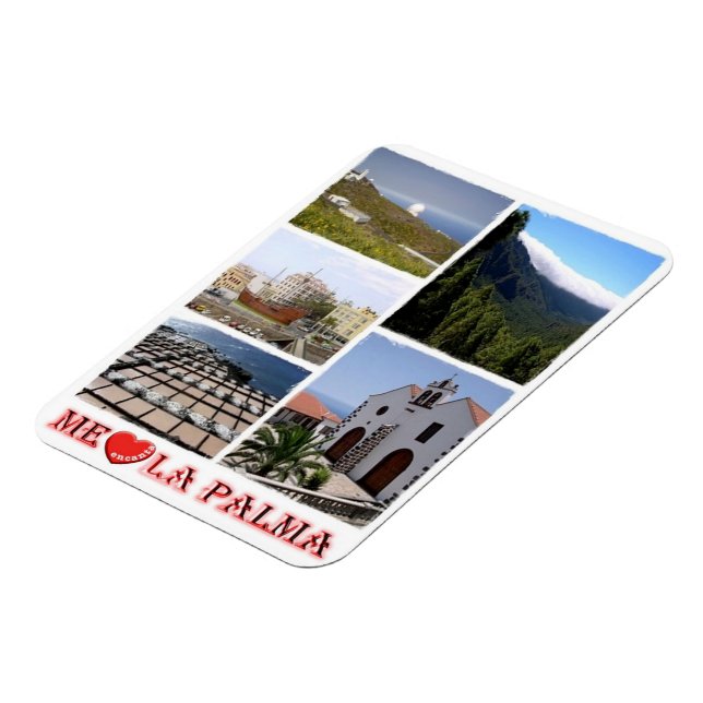 Ímã Espanha - Ilhas Canárias - La Palma - I Love - Mag (Left Side)