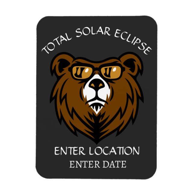 Ímã Espanha Personalizada do Eclipse Solar Total 2026 (Vertical)