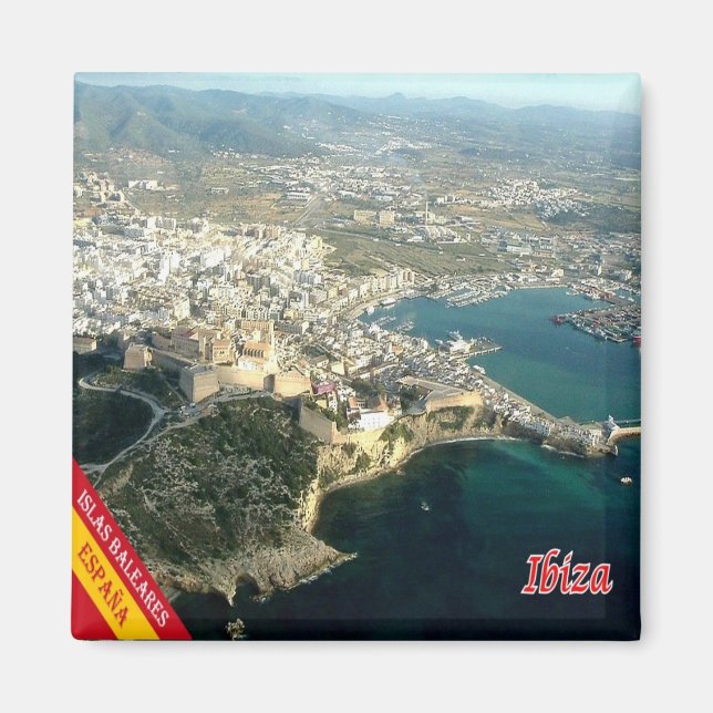 Imã espanha zES043 EIVISSA Panorama, frigorífico (Frente)