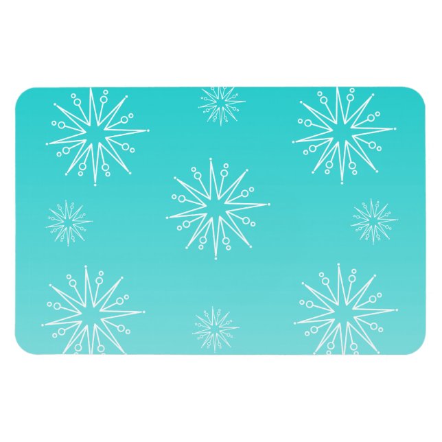 Ímã Espantoso Natal Stars Flexi Magnet, Aqua (Horizontal)