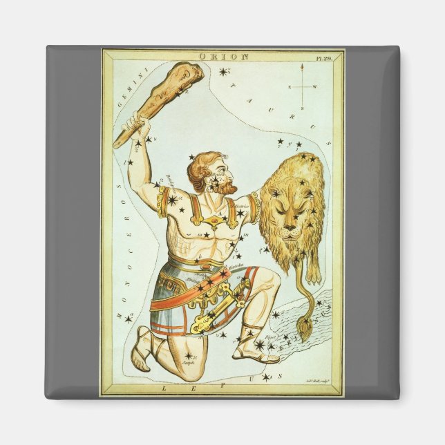 Imã Espelho da Urânia, Mapa Celestial da Astronomia Vi (Frente)