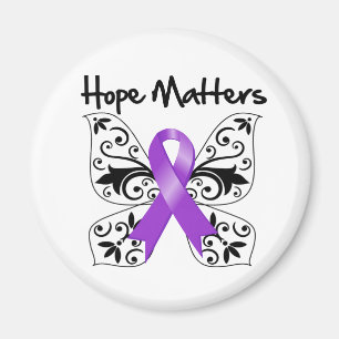 Imã Esperança de consciência de fita roxa é importante