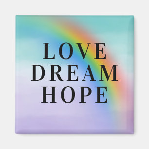 Imã Esperança do Sonho de Amor Inspirativo Roxo Aqua