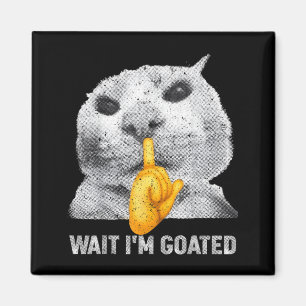Imã Espero que eu seja Gato Goated Cats Meme Roupa par