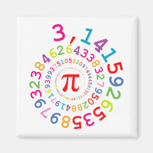 Imã Espessura original dos dígitos Pi número 3,14...