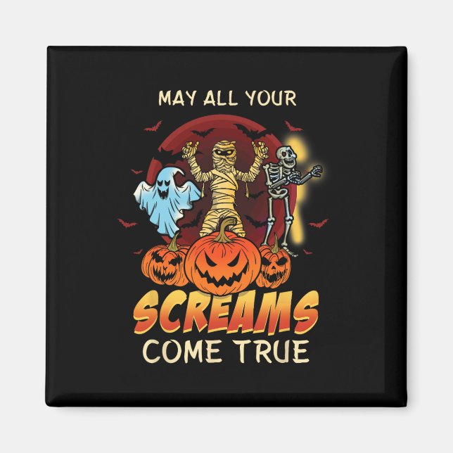 Imã Espetáculo Assustador Monstros Fantasma Engraçado  (Frente)