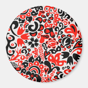 Imã Espetáculo floral de arte popular ucraniana