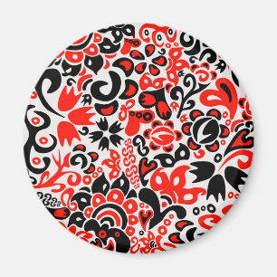 Imã Espetáculo floral de arte popular ucraniana
