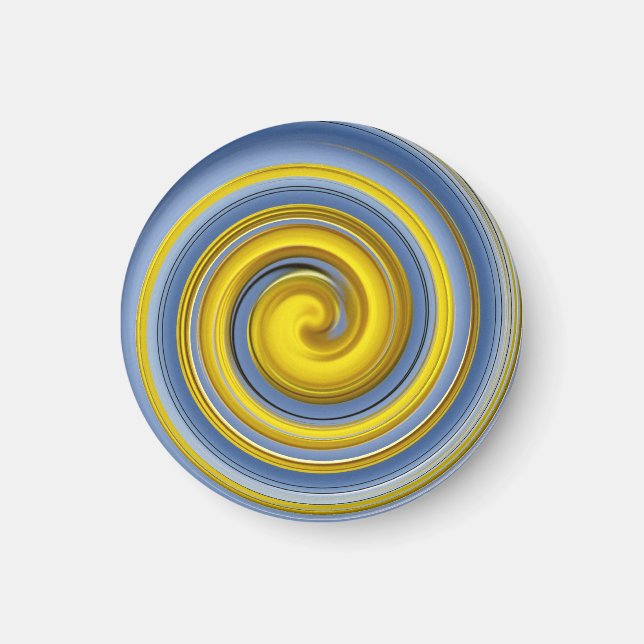 Imã Espiral amarela e azul (Frente)
