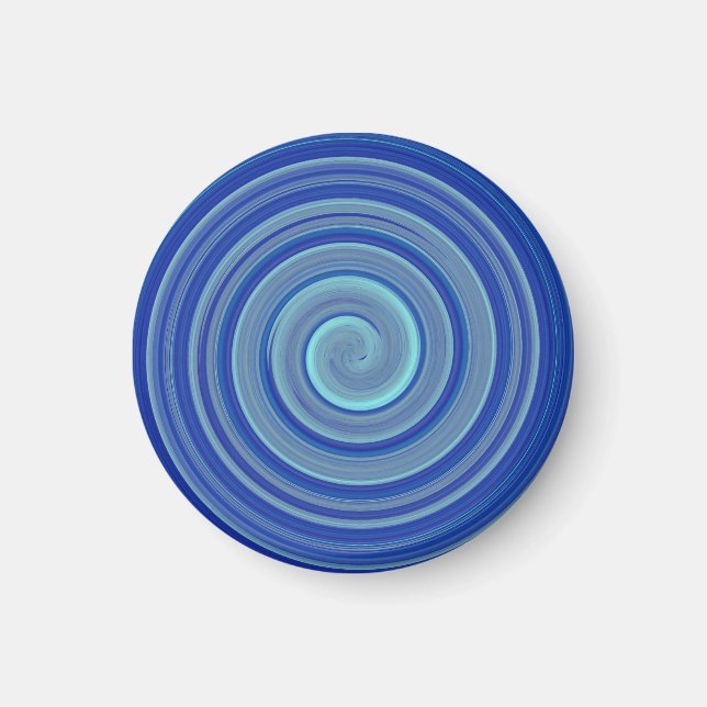 Imã Espiral azul e turquesa (Frente)