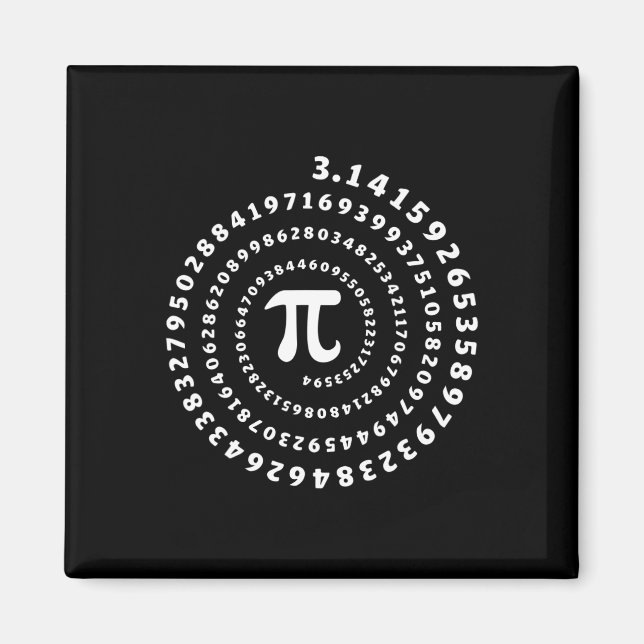 Imã Espiral Camisa Pi Dia Pi Amante de Matemática (Frente)
