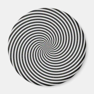 Imã Espiral de ilusão óptica em preto-e-branco