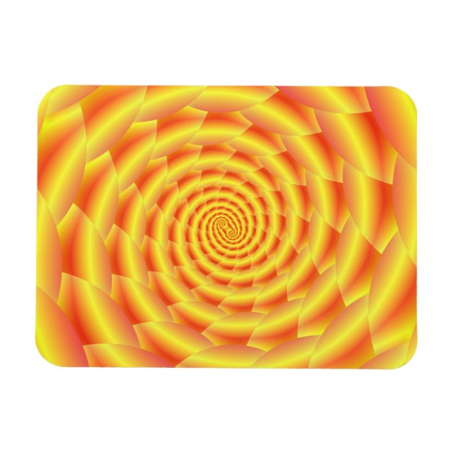 Ímã Espiral de Snakeskin amarelo (Horizontal)