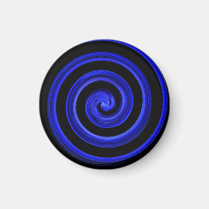 Imã Espiral preta e azul