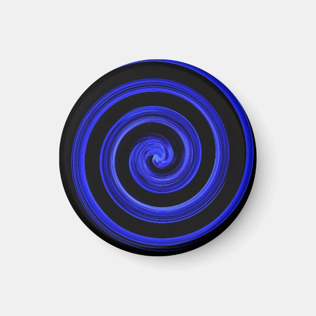 Imã Espiral preta e azul (Frente)
