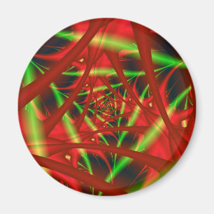 Imã Espiral vermelha e verde da rede Neural