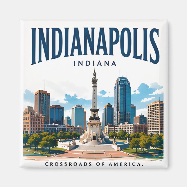 Imã Espírito da Silhueta de Indianapolis (Frente)