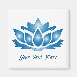 Imã Espírito de corpo de lótus azul personalizado