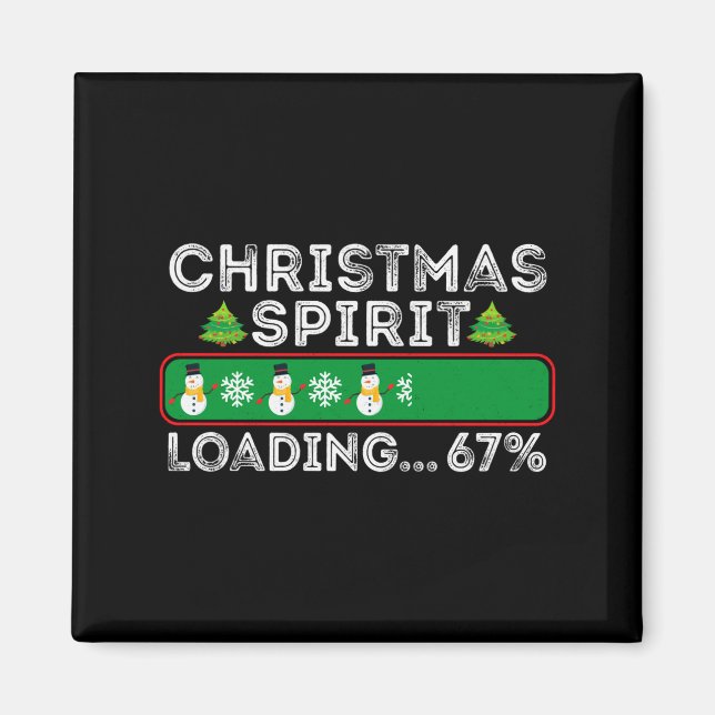 Imã Espírito de Natal Carregando 67 Seis Sete Meme Eng (Frente)