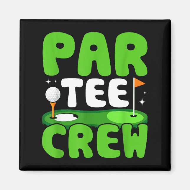 Imã Espírito Divertido de Golfe Par Tee Crew (Frente)