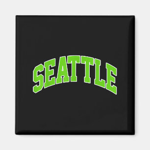 Imã Espírito escolar vintage de Seattle, vá Seattle am