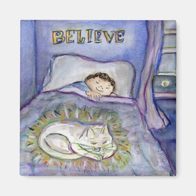 Imã Espírito Gato Gato Pet Grief Magnets (Frente)