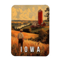 Espírito Patriótico de Retro Iowa - Heartland Amer