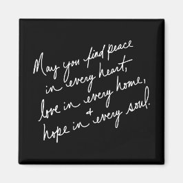 Imã Espiritual de Paz e Esperança com Script de Mão