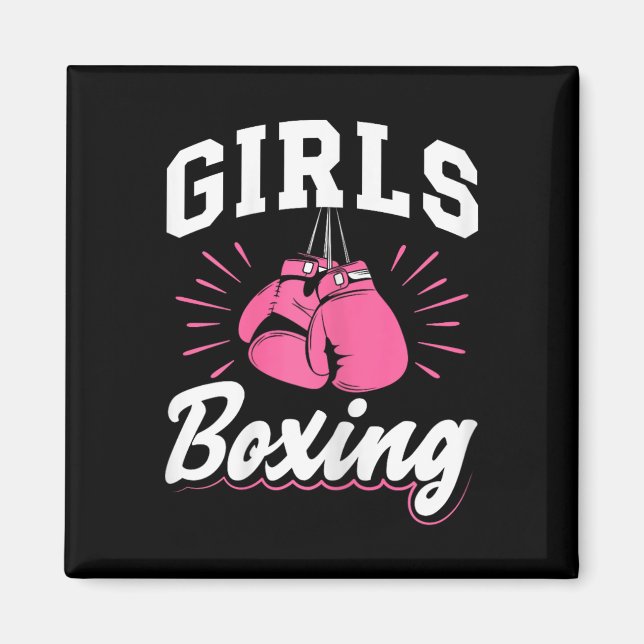 Imã Esporte de Boxe Feminino Kickboxing Luvas de Boxe  (Frente)