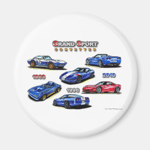 Imã Esporte grande Corvetas 1963, 1996, 2010